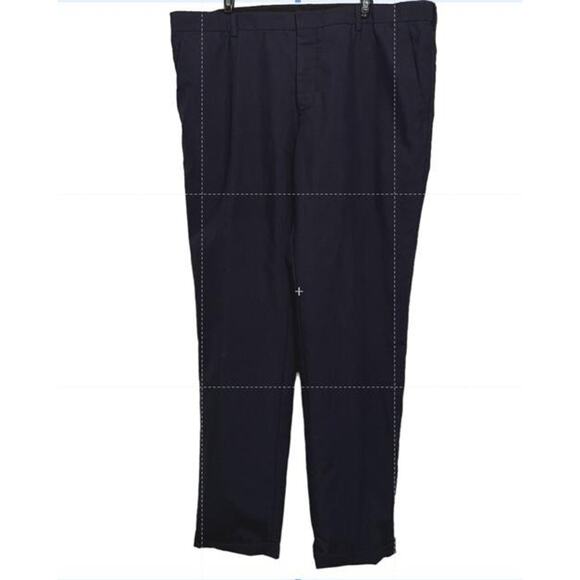 Prada Dress Pants Mens US 40 EU 56 Blue Cuff Trousers Flat Front Luxury Money - Picture 1 of 10